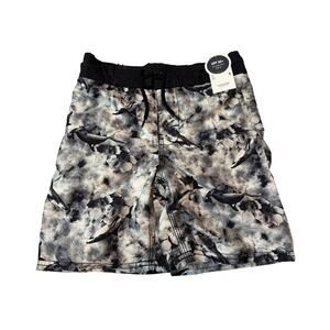 Oshkosh B’Gosh Swim Trunks Sharks Floral Black White Size 6 NWT